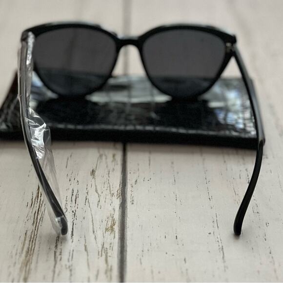 Rachel Zoe Nina Cat Eye Sunglasses Black New - Picture 7 of 9